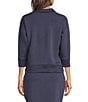 Kinesis Quarter-Zip Mock Neck 3/4 Sleeve Coordinating Pullover - Image 2