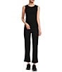 Color:Black - Image 3 - Ribbed High Waisted Cropped Bootcut Pants