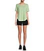 Color:Patina Green - Image 3 - Short Sleeve Braid Back Tee Shirt