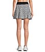 Kinesis Printed Pull-On Flowy Skirt, Color:Black White Tile - Image 2
