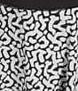 Kinesis Printed Pull-On Flowy Skirt, Color:Black White Tile - Image 4