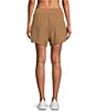 Color:Cocoa Creme - Image 2 - Stretch Woven Ribbed Knit Shorts