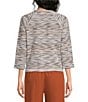 Kinesis Striped Crew Neck 3/4 Rolled Sleeve Raglan Top - Image 2