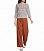 Kinesis Striped Crew Neck 3/4 Rolled Sleeve Raglan Top - Image 3