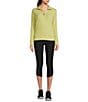 Kinesis Tulip Hem Capri Leggings, Color:Black - Image 3