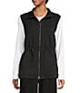 Kinesis Two Way Zip Front Sleeveless Vest, Color:Black - Image 2