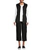 Kinesis Two Way Zip Front Sleeveless Vest, Color:Black - Image 4