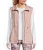 Kinesis Two Way Zip Front Sleeveless Vest, Color:Dusty Blush - Image 1