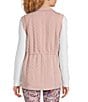 Kinesis Two Way Zip Front Sleeveless Vest, Color:Dusty Blush - Image 3