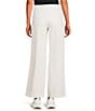 Kinesis Velour Knit Elastic Waist Wide Leg Coordinating Pants, Color:Egret - Image 2