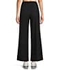 Kinesis Velour Knit Elastic Waist Wide Leg Coordinating Pants, Color:Black - Image 2