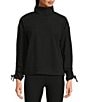 Kinesis Velour Knit Funnel Neck Long Adjustable Sleeve Coordinating Pullover - Image 6