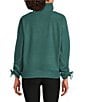 Kinesis Velour Knit Funnel Neck Long Adjustable Sleeve Coordinating Pullover - Image 2