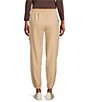 Color:Ginger Root - Image 2 - Woven Elastic Cinched Cuff Ribbed Waistband Ankle Joggers