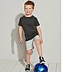 Color:Black - Image 4 - Kinetic by Class Club Little Boys 2T-7 Mini Ripstop Shorts