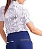 Color:Domino White - Image 2 - Keep It Covered Short Sleeve Golf Top
