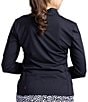 Color:Black - Image 2 - Lovely Layer UPF Long Sleeve Golf Top