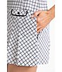 Color:Black Print - Image 4 - Mic Drop Plaid Print Mock Neck Sleeveless Flap Pocket Snap Front Mini Golf Dress