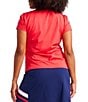 Color:Tomato Red - Image 2 - Sporting Life Short Sleeve Golf Top