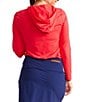 Color:Tomato Red - Image 2 - Sporty Hoodie Long Sleeve Golf Top