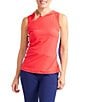 Color:Tomato Red - Image 1 - Tech Hoodie Sleeveless Top