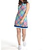 Color:Plaid - Image 1 - Zip It And Rip It Plaid Print Sleeveless Quarter Zip Golf Dress