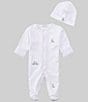 Color:White - Image 1 - Baby Boys Newborn-6 Months Long Sleeve Cotton Tail Coveralls