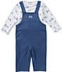Kissy Kissy Baby Boys Pima Cotton Bears On The Go Overall & Printed Bodysuit Set - Image 1