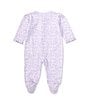 Color:Lilac - Image 2 - Baby Girls Newborn-9 Months Blooming Vines Printed Zip Front Footie Coverall