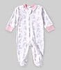 Color:Pink - Image 1 - Baby Girls Newborn-9 Months Long Sleeve Gingham Jungle Coveralls