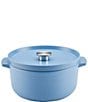 Color:Blue Velvet - Image 1 - Kitchenaid 6-Quart Round Enameled Cast Iron Dutch Oven with Stainless Steel Knob