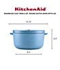 Color:Blue Velvet - Image 2 - Kitchenaid 6-Quart Round Enameled Cast Iron Dutch Oven with Stainless Steel Knob