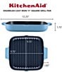 Color:Blue Velvet - Image 2 - Kitchenaid Enameled Cast Iron Square Grill and Roasting Pan, 11-Inch