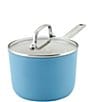 Color:Blue Velvet - Image 1 - Hard Anodized Ceramic Nonstick Cookware Sauce Pan, 3-Quart