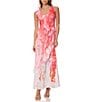 Komarov Long Printed Dress With Cascading Ruffle - Image 1