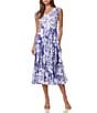 Komarov Printed Sleeveless Tea Length Dress - Image 1