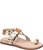 Kork-Ease Anya Calf Hair Toe Loop Ankle Wrap Flat Sandals - Image 1