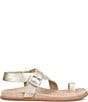 Kork-Ease Anya Metallic Leather Toe Loop Ankle Wrap Footbed Sandals - Image 2