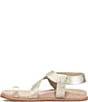 Kork-Ease Anya Metallic Leather Toe Loop Ankle Wrap Footbed Sandals - Image 4