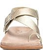 Kork-Ease Anya Metallic Leather Toe Loop Ankle Wrap Footbed Sandals - Image 5