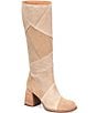Kork-Ease Asbee Leather and Suede Patchwork Tall Boots - Image 1
