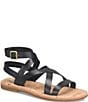 Color:Black - Image 1 - Bryleigh Leather Gladiator Sandals