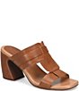 Kork-Ease Brynn Leather Block Heel Slide Sandals - Image 1