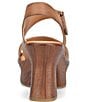 Color:Brown - Image 3 - Cantal Leather Platform Sandals