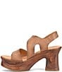 Color:Brown - Image 4 - Cantal Leather Platform Sandals