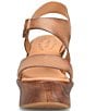 Color:Brown - Image 5 - Cantal Leather Platform Sandals
