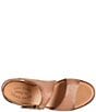 Color:Brown - Image 6 - Cantal Leather Platform Sandals