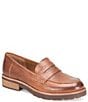 Color:Rum - Image 1 - Carlisle Leather Penny Loafers