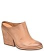 Color:Terra Brown - Image 1 - Challis II Leather Block Heel Mules