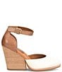 Color:White/Brown - Image 2 - Christie Leather Ankle Strap Pumps